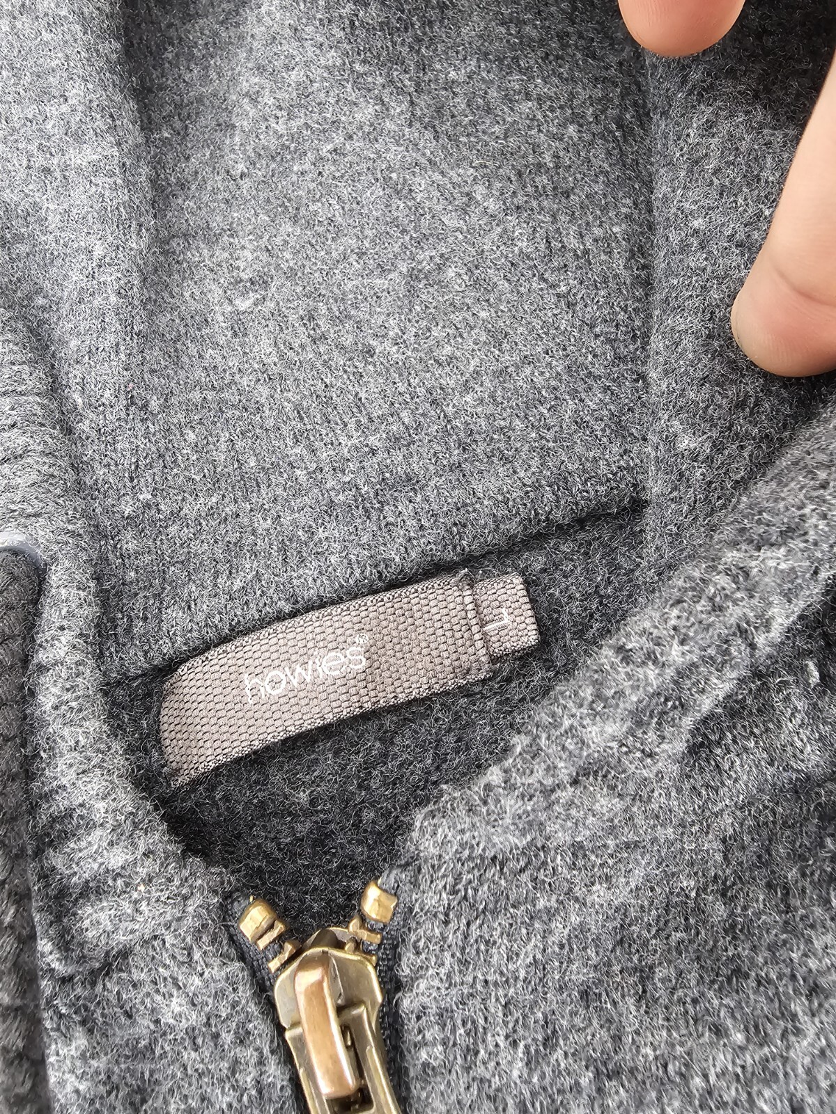 HOWIES 100% WOOL FULL ZIP JACKET WOMEN'S SIZE LARGE DARK GRAY