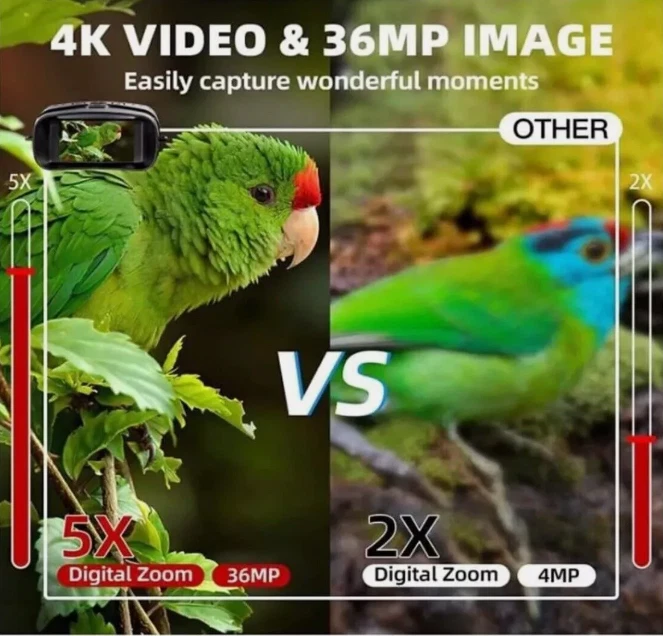 Gafas de visión nocturna 36 MP 4K UHD tácticas militares binoculares de pantalla grande Foto 3 de 4