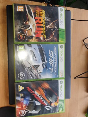 Need for Speed XBOX 360 x 3 Spiele Bundle Shift, The Run Ltd Ed & Hot Pursuit