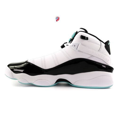 Nike Jordan 6 Rings White Tropical Twist Black Mens Basketball Shoes 322992-115 - Picture 4 of 11