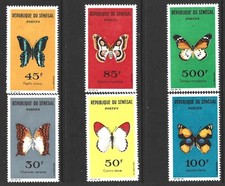 Senegal, Scott #221-226, Butterflies, MH