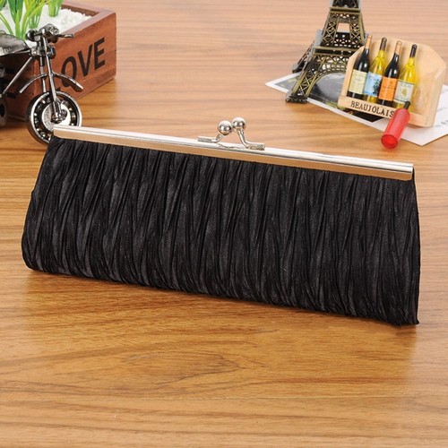 Cloth Dinner Bag Multicolor Evening Party Purse Pleated Clutch Purse Wedding - Picture 14 of 18