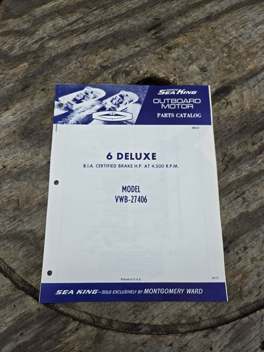 写真 1973 Sea King / Chrysler VWB-27406 6HP Outboard Boat Motor Parts