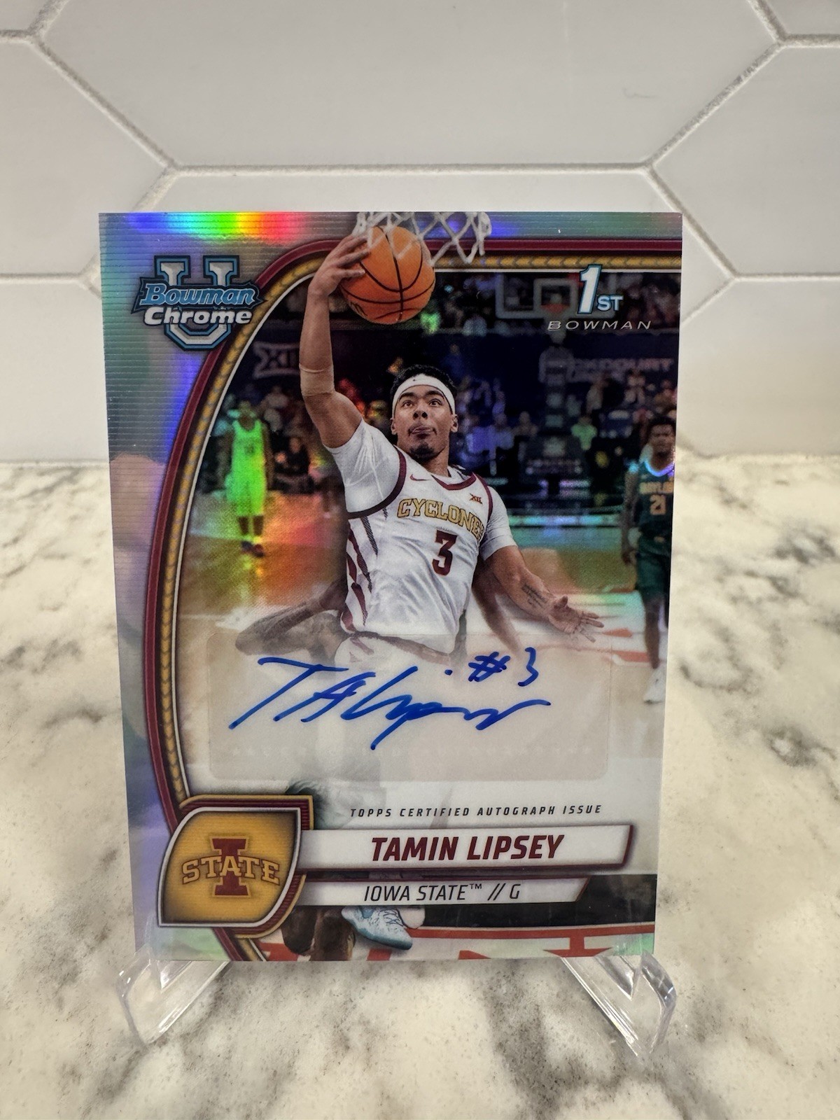 2024-25 Bowman U Chrome Tamin Lipsey 1st Bowman Auto Iowa State Cyclones