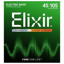 Saiten E-Bass Elixir Nanoweb Medium Long-scal...