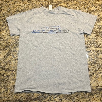 Chevrolet Corvette ZR1 Evolution T-Shirt Mens Medium Gray Gildan Heavy Cotton