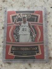 Panini 2021-22 Select Company Tim Duncan #2 Red Prizm San Antonio Spurs