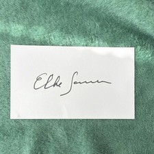 Elke Sommer Vintage 3 X 5 Autograph