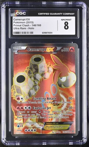 CAMERUPT EX 146/160 ULTRA RARE HOLO PRIMAL CLASH POKEMON CGC 8 NM/MINT
