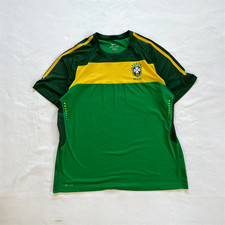 Nike Brazil 2010 Training Shirt XXL Vintage Soccer Jersey Green 371849-302 CBF