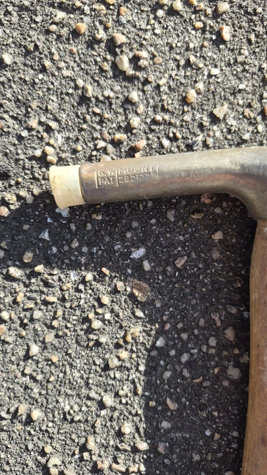 G. W. Mount U4 cabeça dupla latão tack martelo/martelo cabo de madeira ponta magnética - Imagem 4 de 4