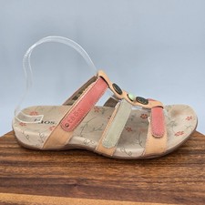 Taos Sandals Womens 10 M Leather Prize 3 Triple Straps Adjustable Comfort Slides