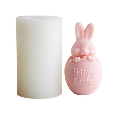 3D Easter Bunny Egg Mold Fondant Cake Baking Decoration Silicone Mould
