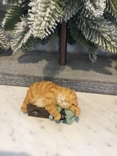 Vtg Boyds Bears  Friends  Snoozer  The Cattitude Collection Orange Cat Drawer