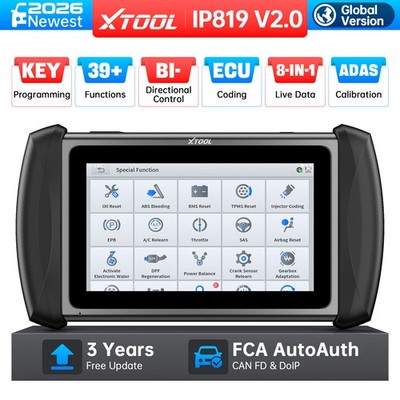 XTOOL IP819 Online Coding Scanner All System Car Diagnostic Tool Key Fob Program