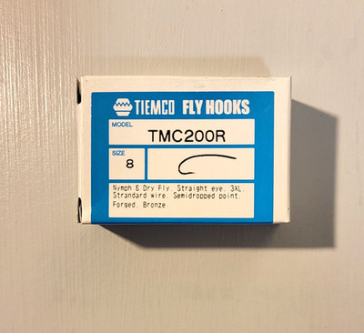 100 Tiemco Fly Tying Hooks, TMC 200R, Size 8, Fly Tying