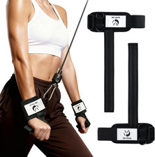 Heavy Duty Weight Lifting Straps with Double Cuffed D Ring and Wrist Support