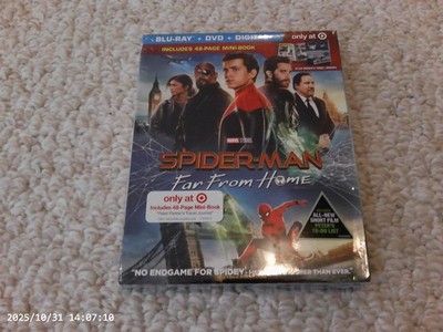Spider-Man: Far From Home Bluray DVD, Target Exclusive W/ Mini Book - Brand New