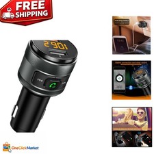 Compact Bluetooth FM Transmitter for Seamless Audio Fast USB Charging in Cars