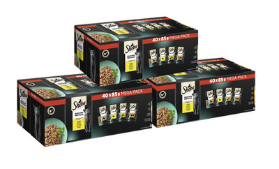 120x85g Sheba Katzenfutter NassfutterSelection in Sauce Geflügel Variation