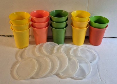 14 Vintage & More Tupperware Bell Tumblers Sippy Cups Mixed Colors (109) & Seals