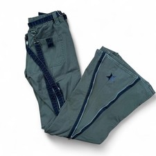 Y2K Tripp NYC star flare bondage pants w/ zipper accents