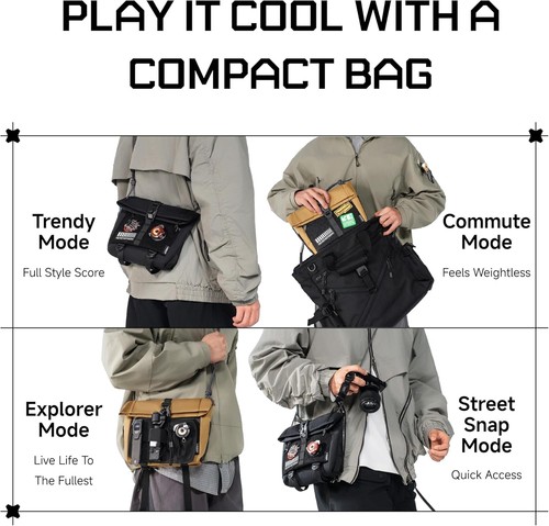 VSGO 3L Camera Sling Bag Waterproof Techwear Photography Crossbody Pack Modular - Picture 4 of 7