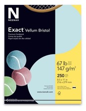 Neenah Exact Vellum Bristol Cardstock, 8.5" x 11", 67 lb/147 GSM, Blue, 250 Shee