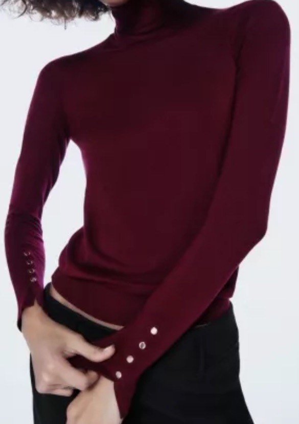 Zara Basic Women’s Burgundy / Cherry TurtleNeck L… - image 20
