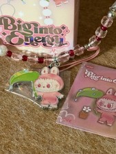 Labubu Love Pink Phone Charm Bi Into Energy Wristlet Authentic