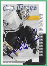 1997-98 Score Hockey *SIGNED* ~ Card#35 ~ Stephane Fiset ~ Kings