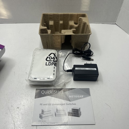 NETGEAR GS605 5-Port Gigabit Ethernet Switch NOS - Picture 7 of 13