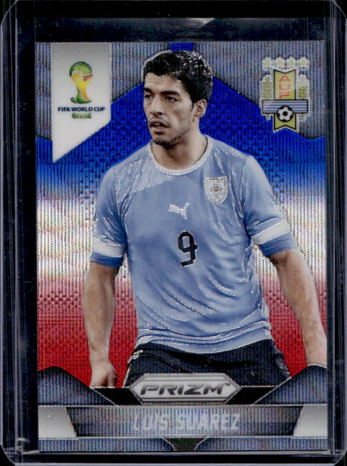 2014 Prizm FIFA World Cup Brazil Luis Suarez Prizm Blue and Red Wave #194