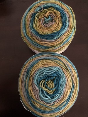 2 Caron Big Cake Yarnspirations Yarn Pistachio Macaron 10.5 Oz  603 Yds  Lot NEW