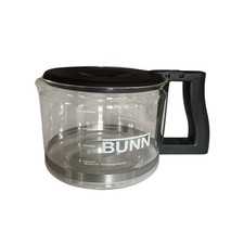 BUNN Carafe Coffee Pot 10 Cup Replacement Clear Glass Black Lid  Handle Germany