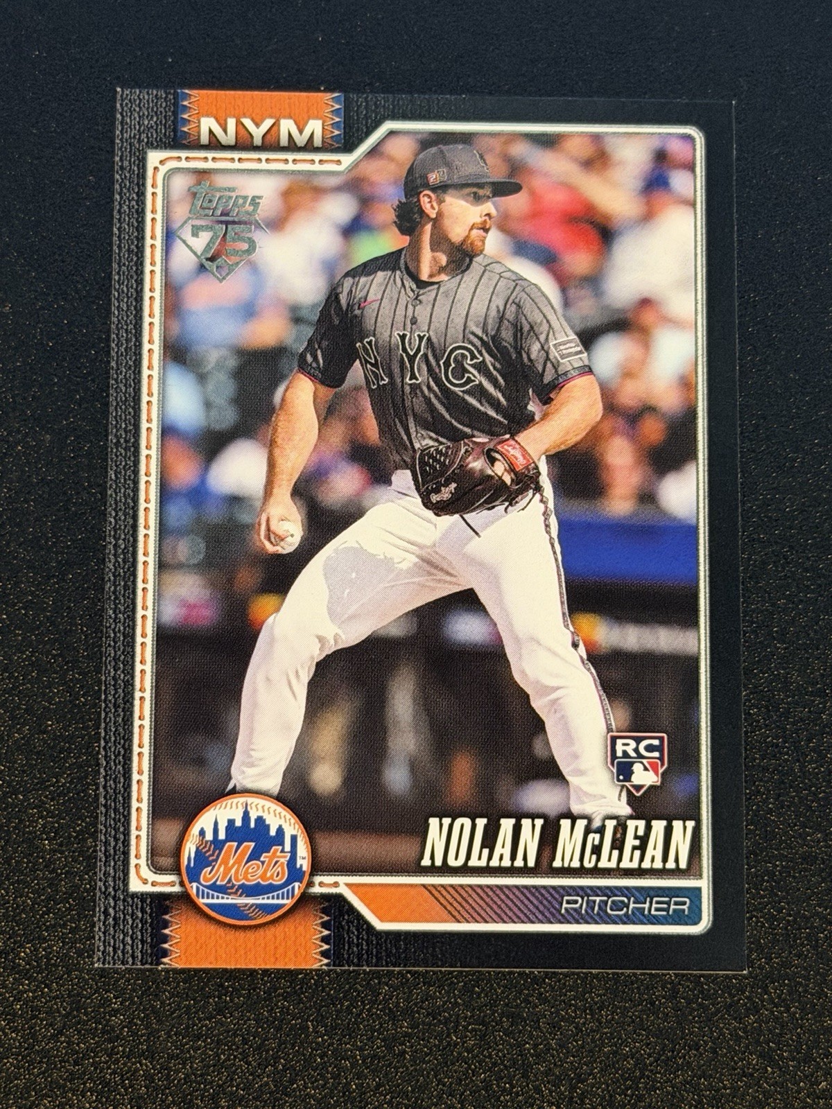2026 Topps #214 Nolan McLean Black Border (RC) /75