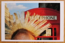 Postkarte Punker in London Irokese Telefonzelle_Martin Parr für Magnum UK 1997