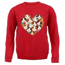 Love Heart Style Guinea Pigs - Kids Hoodie / Sweater - Guineas Pig Boars Pet