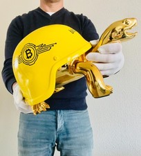 Turtle BITCOIN SCULPTURE POPART POP ART LUXURY MONEY statue Unique GOLD tortoise