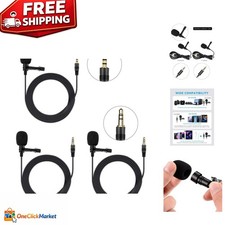 Omnidirectional Lavalier Microphone Set for Smartphones, Laptops  Cameras