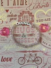 Valentine Beaded Bracelet XOXO Teens Women Jewelry Handmade Valentine Gifts