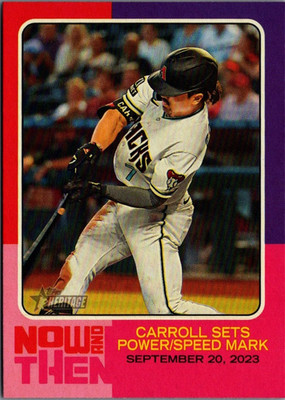2024 Topps Heritage Now and Then #NAT2 Corbin Carroll Arizona Diamondbacks