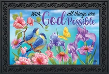 Briarwood Lane With God Religious Doormat