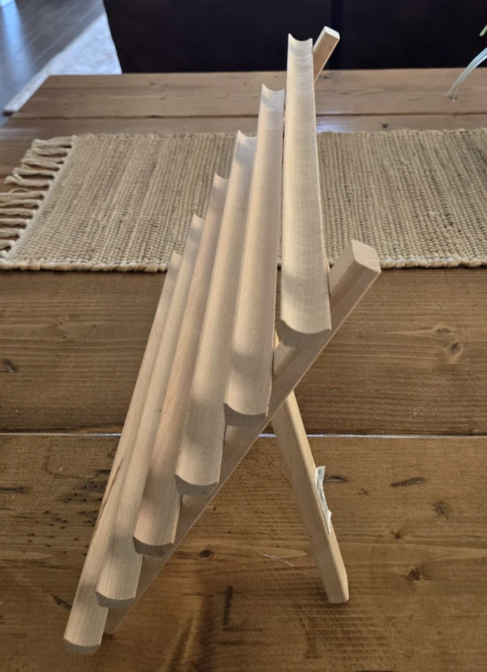 June Tailor Thread Bobbin Spool Holder Wooden 6 Shelves Folding Tabletop Hanging - Image 3 of 4