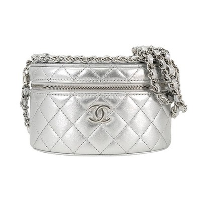 茶*様 Chanel Silver ヴィンテージバッグ Vintage CHANEL Classic