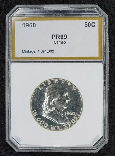 1960 SILVER FRANKLIN HALF DOLLAR PCI Proof Cameo