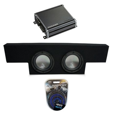 01-06 Chevy Silverado Non-HD Crew Truck Harmony A102 Dual 10'' Sub Box & CXA800.1