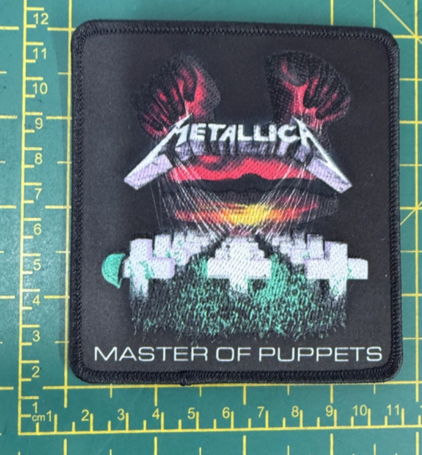 Metallica Master Of Puppets Woven Sew Or Iron On Patch Officially Licensed