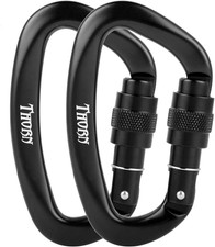 Climbing Locking Carabiner Clip Rappelling - 25KN Heavy Duty Large Screwgate Ca