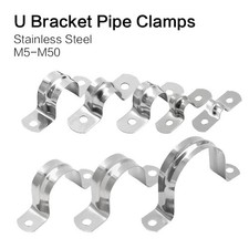 Stainless Steel 5-50mm Plumbing Pipe Saddle Tube C Clip Clamp Clevis Brackets